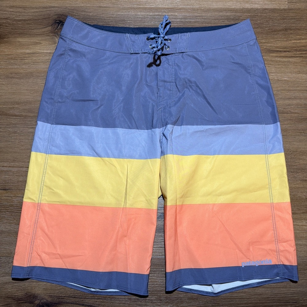 Patagonia Men's 31 Hydropeak Boardshorts 21 Swim High UPF The Point Current Blue
